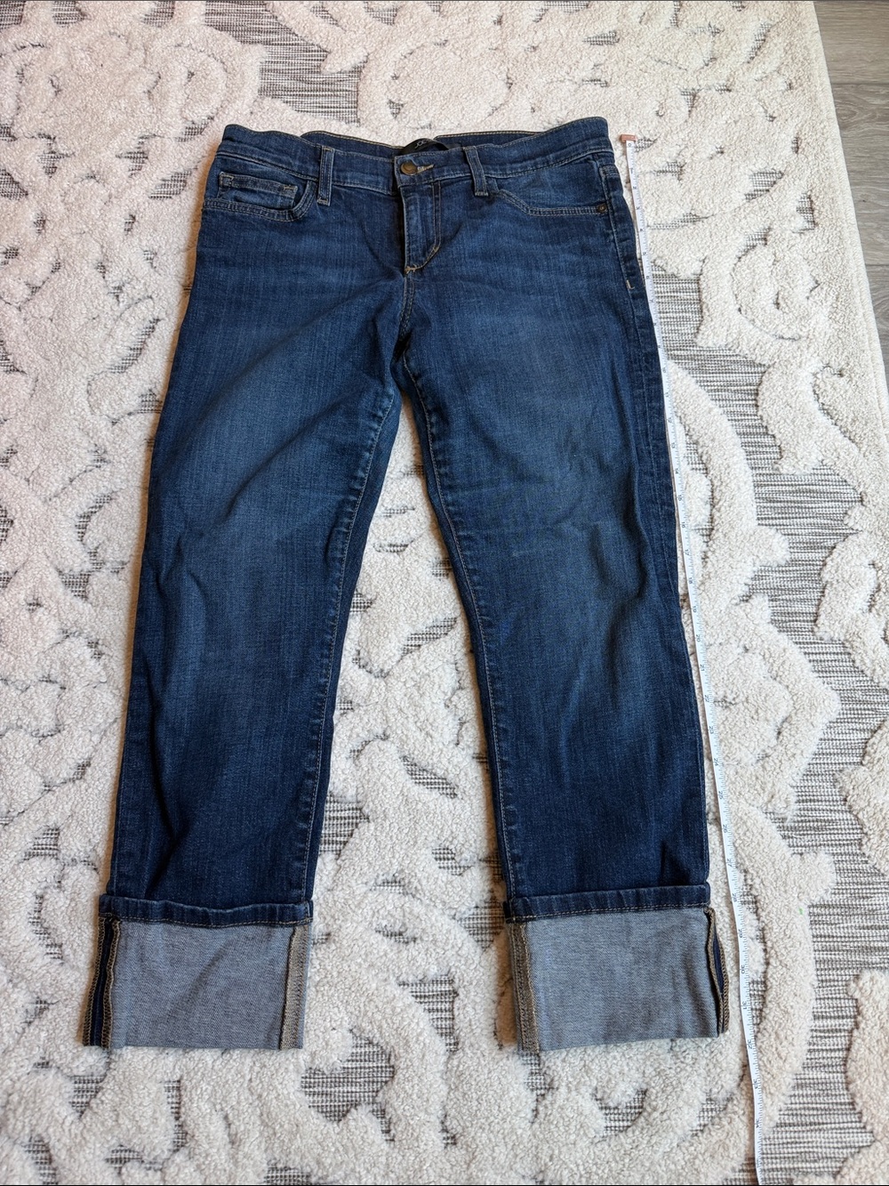 Joe's Jeans Dark Blue Cuffed Boyfriend Jeans